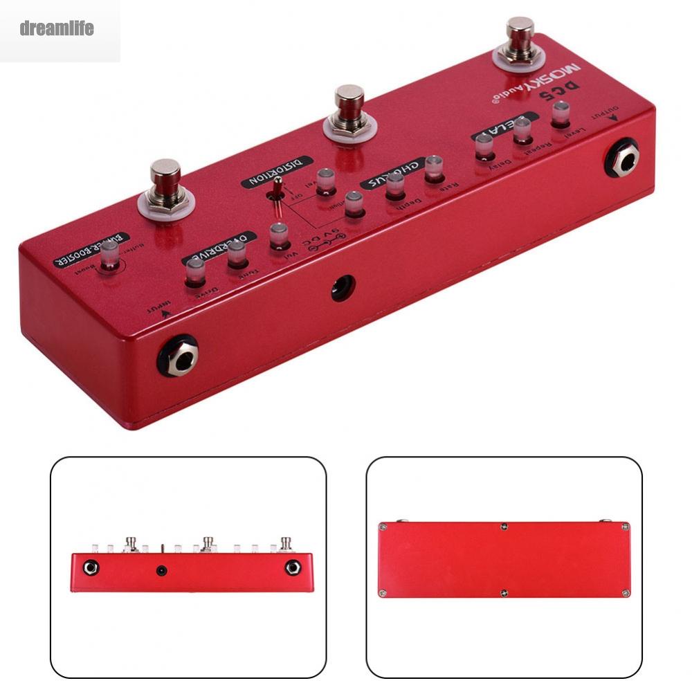 dreamlife-effect-pedal-6-in-1-booster-chorus-delay-distortion-guitar-high-quality