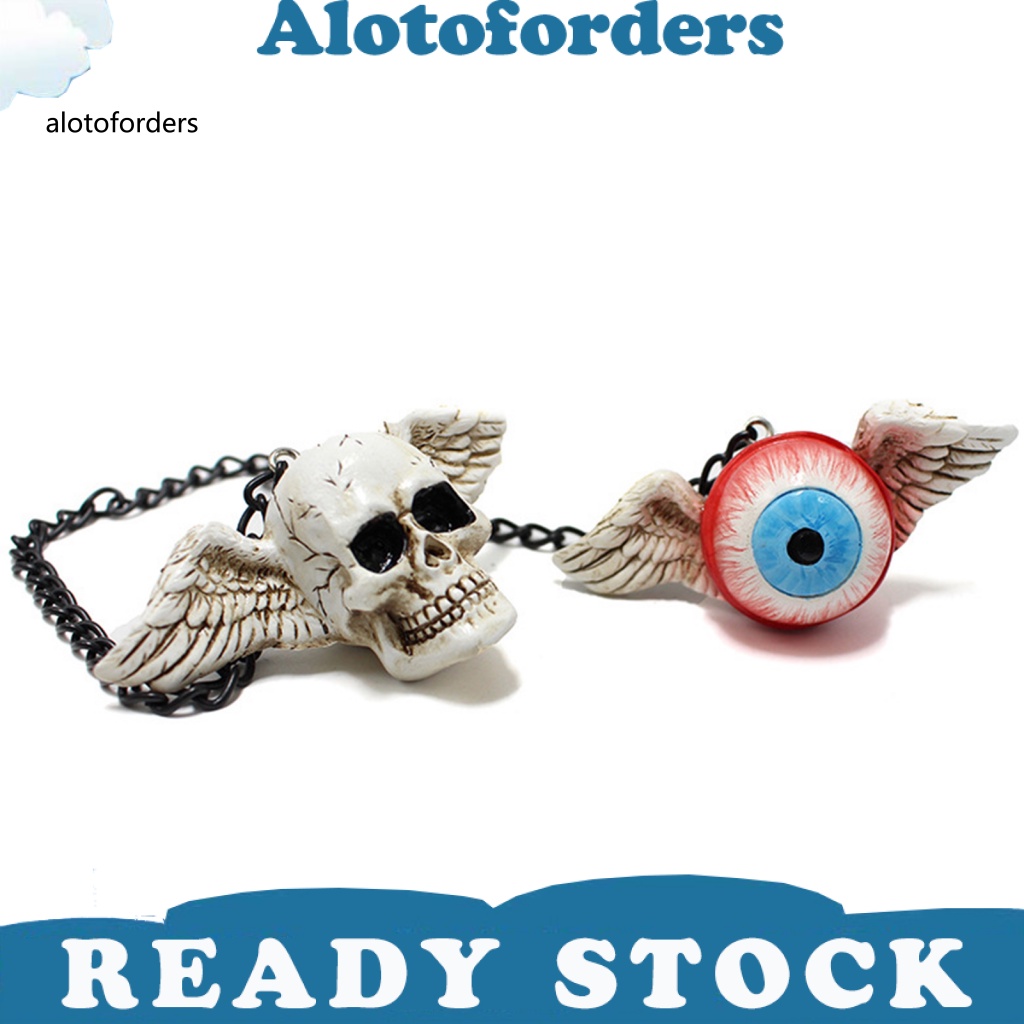 lt-alotoforders-gt-จี้รูปหัวกะโหลก-2-ชิ้น-สําหรับแขวนตกแต่งรถยนต์