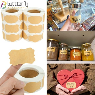 Buttterfly สติกเกอร์ฉลาก สําหรับติดขวดแยม 300 ชิ้น ต่อม้วน