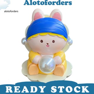 &lt;Alotoforders&gt; ฟิกเกอร์การ์ตูนกระต่าย กันรอยขีดข่วน ขนาดเล็ก อุปกรณ์เสริม สําหรับตกแต่งรถยนต์