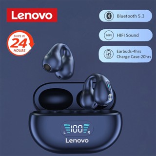 Lenovo หูฟังบลูทูธไร้สาย HiFi สเตอริโอ กันน้ํา สําหรับเล่นกีฬา