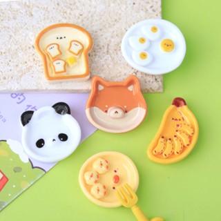 10 ชิ้น / เซต การ์ตูน แผ่นเรซิ่น ด้านหลังแบน กาวครีม DIY วัสดุ ทําเอง เคสโทรศัพท์ ผม และหัวเข็มขัดรองเท้า