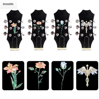 【DREAMLIFE】Guitar Sticker Decal Blue Rose Decal Flower Guitar Headstock Red Rose Sticker