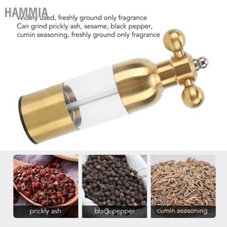  HAMMIA Pepper Mill Professional โรเตอร์เซรามิกแบบเติมได้ความหยาบปรับเครื่องบดเกลือพริกไทยแบบแมนนวลสำหรับห้องครัว