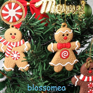 Blossomea ชุดเครื่องประดับตกแต่งต้นคริสต์มาส รูปมนุษย์ขนมปังขิง ขิง 12 ชิ้น