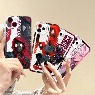 เคสโทรศัพท์มือถือแบบนิ่ม TPU ใส กันกระแทก ลาย Marvel Spider Man Miles Gwen Punk Hobie สําหรับ Samsung Galaxy S20 S21 S22 S23 Plus Ultra