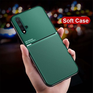 Czm เคสโทรศัพท์มือถือหนังนิ่ม กันกระแทก แบบบาง มีแม่เหล็กติดรถยนต์ หรูหรา สําหรับ Huawei Nova 3i 5T 7i 7SE 7Pro 2i 3 3e 4e 4 5 5Pro
