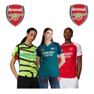 เสื้อกีฬาแขนสั้น ลายทีมชาติฟุตบอลชั้นนํา Arsenal 2023 24 ชุดเหย้า คุณภาพสูง สําหรับผู้หญิง