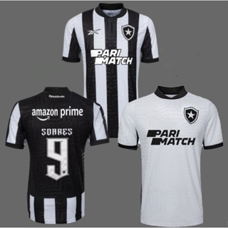 [Fans Issue] เสื้อกีฬาแขนสั้น ลายทีมชาติฟุตบอล Botafogo 23 24 ชุดเหย้า สีดํา และสีขาว