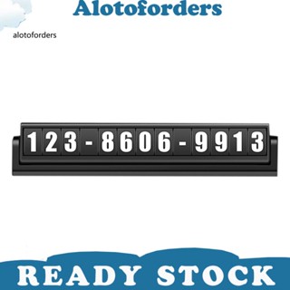 &lt;Alotoforders&gt; แผ่นป้ายหมายเลขโทรศัพท์ ทรงสามเหลี่ยม แบบเรืองแสง สําหรับจอดรถยนต์ชั่วคราว