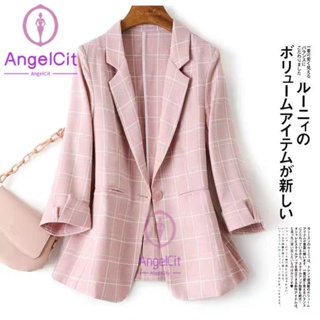 Angelcity※ เสื้อสูทเบลเซอร์ แขนกลาง สไตล์เกาหลี