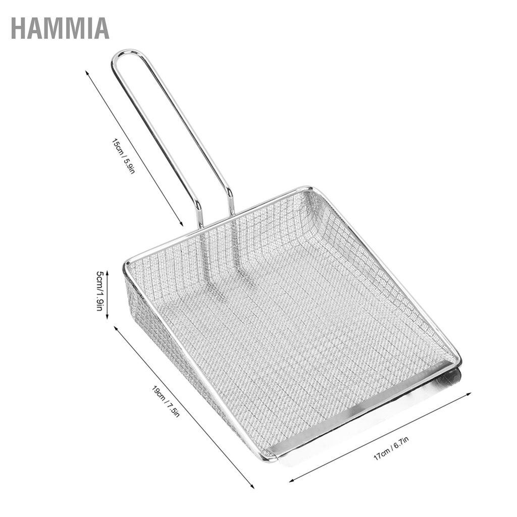 hammia-มัลติฟังก์ชั่ครัวสแตนเลสทำอาหารอาหารพลั่วทอดเฟรนช์ฟรายตาข่ายตักกรองกรอง