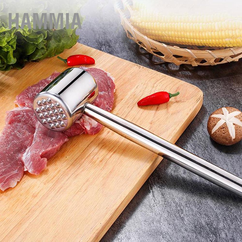 hammia-สแตนเลสเนื้อนุ่มเนื้อค้อนปอนด์สองด้านค้อนเนื้อครัวเครื่องมือ