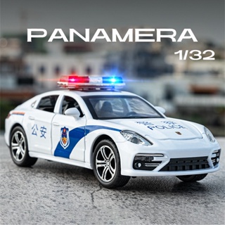 โมเดลรถยนต์ตํารวจ Porsche Panamera สเกล 1:32 ของเล่น ของขวัญวันเกิด สําหรับเด็กผู้ชาย