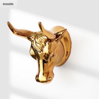 【DREAMLIFE】Wall Hanger Accessories Bass Bracket Bull Head For Ukulele Gold Holder