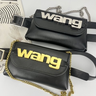 Wang กระเป๋าสะพายไหล่ สะพายข้าง สายโซ่ พิมพ์ลายตัวอักษร อเนกประสงค์ เรียบง่าย สําหรับผู้หญิง