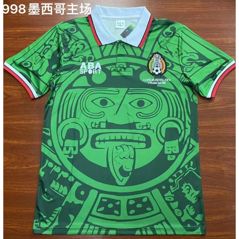 retro-issue-เสื้อกีฬาแขนสั้น-ลายทีมชาติฟุตบอล-mexico-blanco-w-cup-1998-ชุดเยือน-สําหรับผู้ชาย