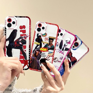 เคสโทรศัพท์มือถือแบบนิ่ม TPU ใส กันกระแทก ลาย Marvel Spider Man Miles Gwen Punk Hobie สําหรับ Samsung Galaxy S20 S21 S22 S23 Plus Ultra