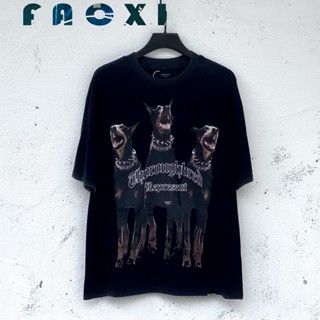 พร้อมส่ง เสื้อยืดแขนสั้น คอกลม พิมพ์ลายกราฟฟิคโดเบอร์แมน สามสี พลัสไซซ์ สไตล์วินเทจ โอเวอร์ไซซ์ สําหรับผู้ชาย และผู้หญิง
