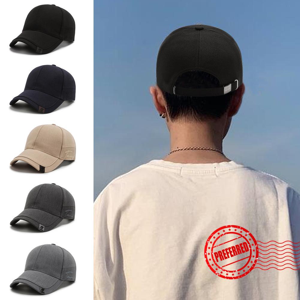 หมวกเบสบอลลําลอง-กันแดด-สีดํา-แบบเรียบง่าย-สําหรับผู้ชาย-s1s7