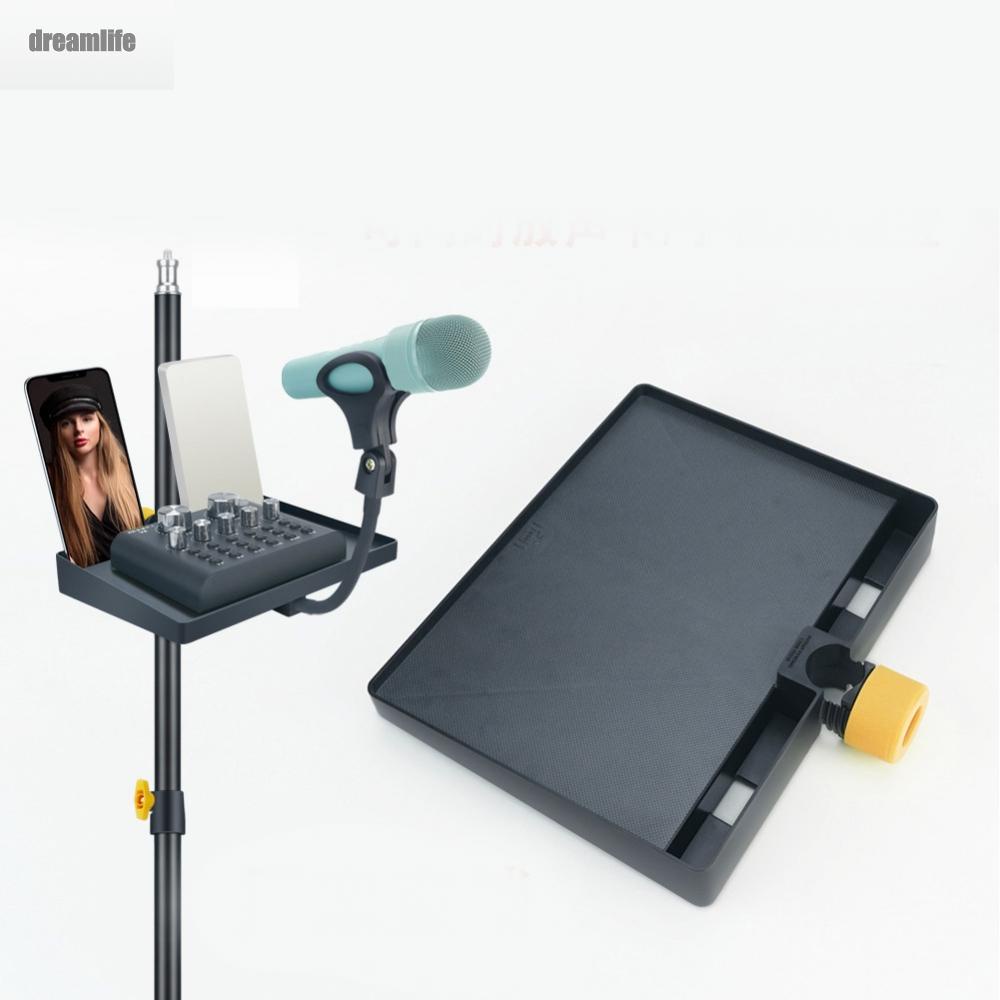 dreamlife-innovative-sound-card-tray-with-adjustable-phone-holder-for-music-setup