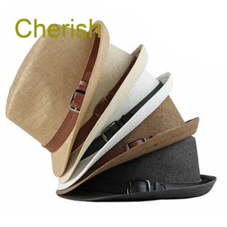 Cherish ใหม่ หมวกฟาง ผ้าลินิน ขนาดเล็ก สไตล์เกาหลี ฤดูร้อน สําหรับผู้หญิง