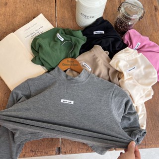 เสื้อแขนยาว ผ้ายืด สีพื้น แฟชั่นฤดูใบไม้ร่วง สําหรับเด็กผู้ชาย และผู้หญิง 2023