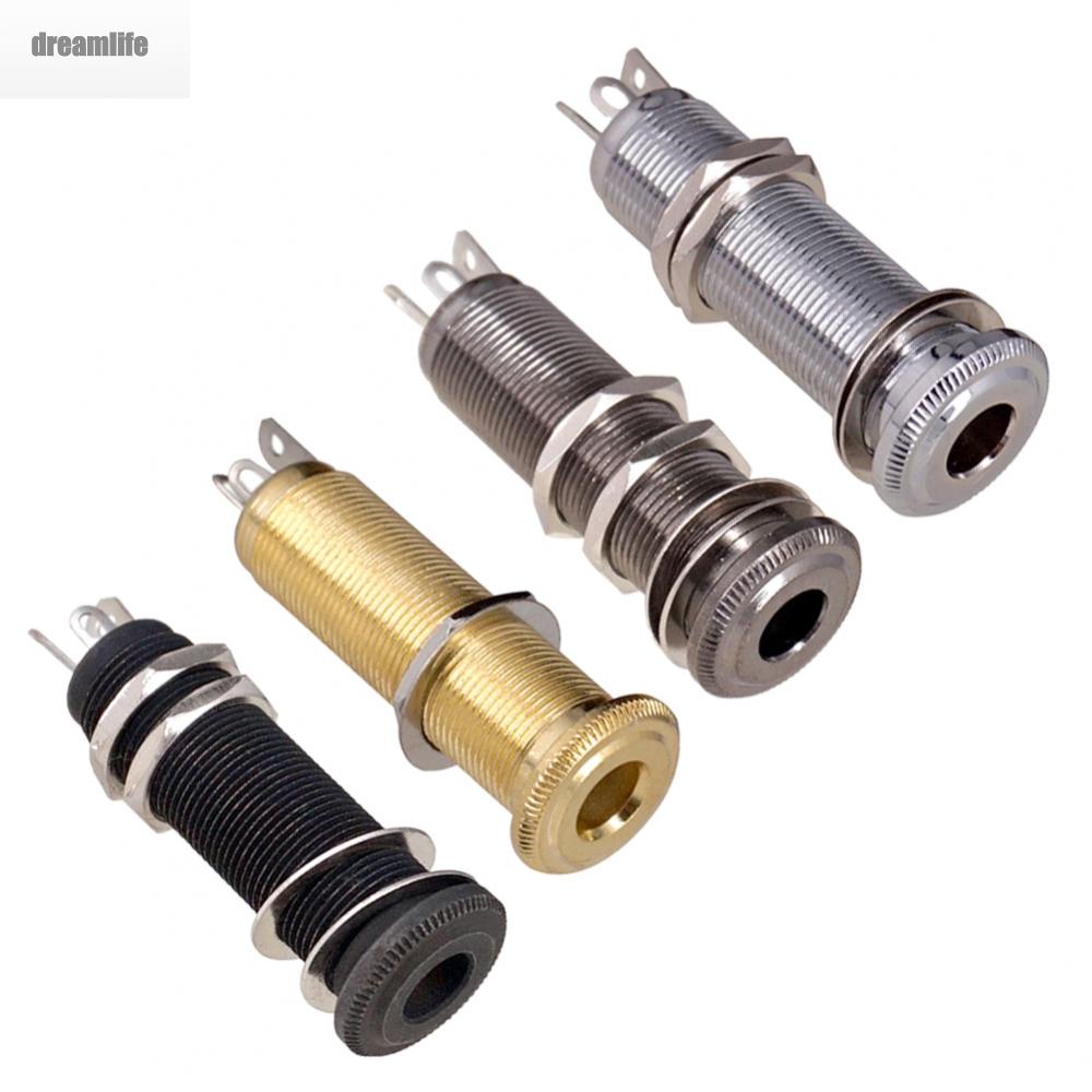 【DREAMLIFE】Guitar Socket Jack 1/4\" 6.35mm Hole Anti Noisy High Sensitivity Output Shopee Thailand