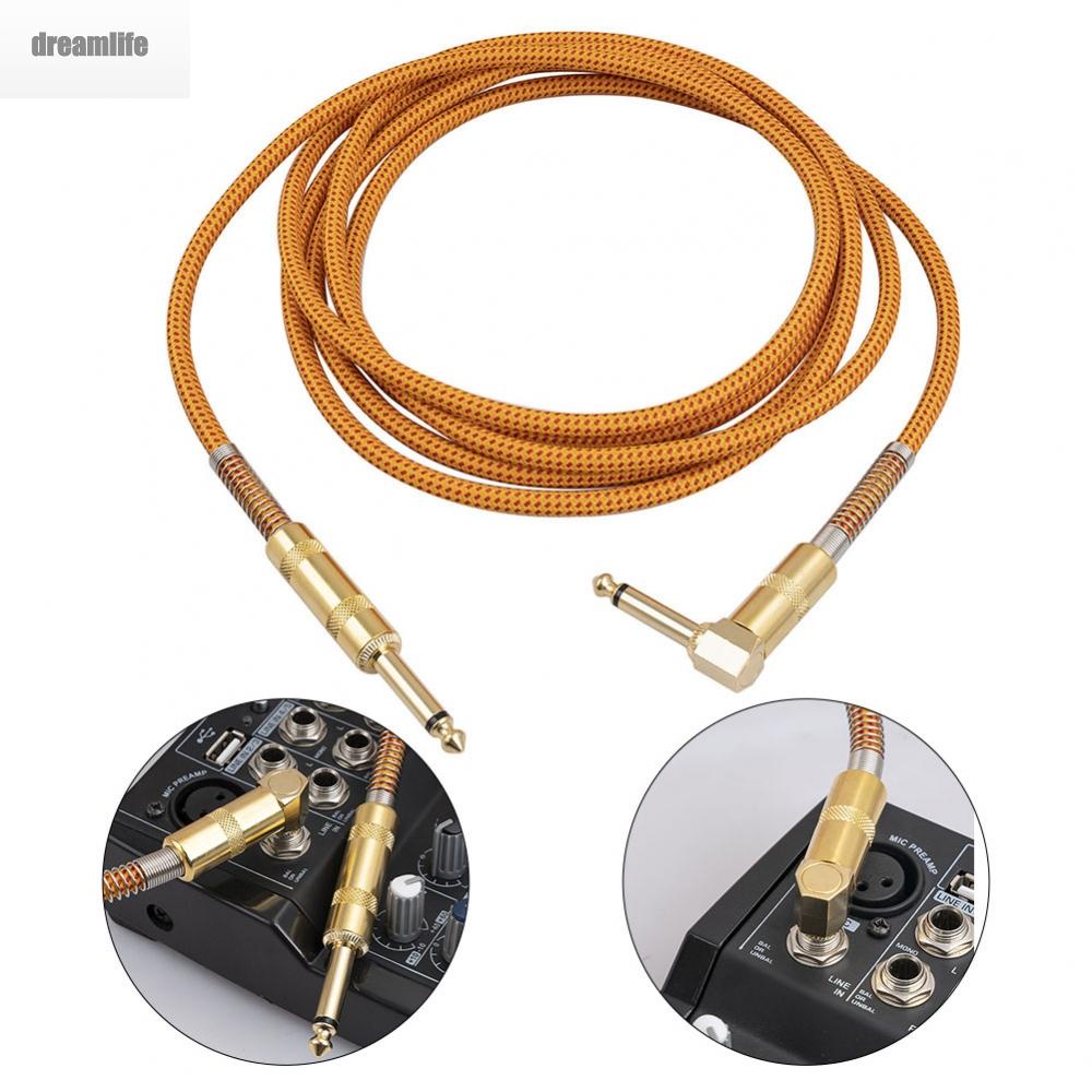 dreamlife-connect-cable-accessories-cable-golden-right-angle-plug-1-4-inch-10-feet