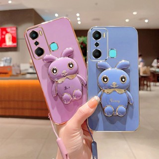 [พร้อมส่ง] เคสโทรศัพท์มือถือ ซิลิโคน กันกระแทก ลายน่ารัก 3D พร้อมขาตั้ง สําหรับ Infinix Hot 20i 30 Play Hot 30i X6831 X669