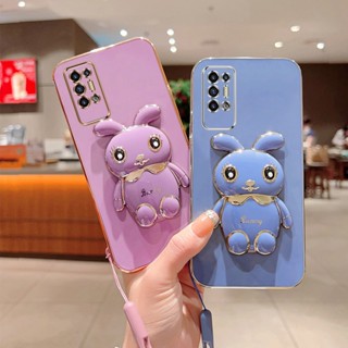 เคสโทรศัพท์มือถือ ซิลิโคนนิ่ม พร้อมขาตั้ง พับได้ สําหรับ Infinix Tecno Pova 2 LE7 LE7n