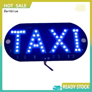 &lt;Darkblue&gt; Taxi Cab หลอดไฟ LED ความสว่างสูง สําหรับติดกระจกหน้ารถยนต์