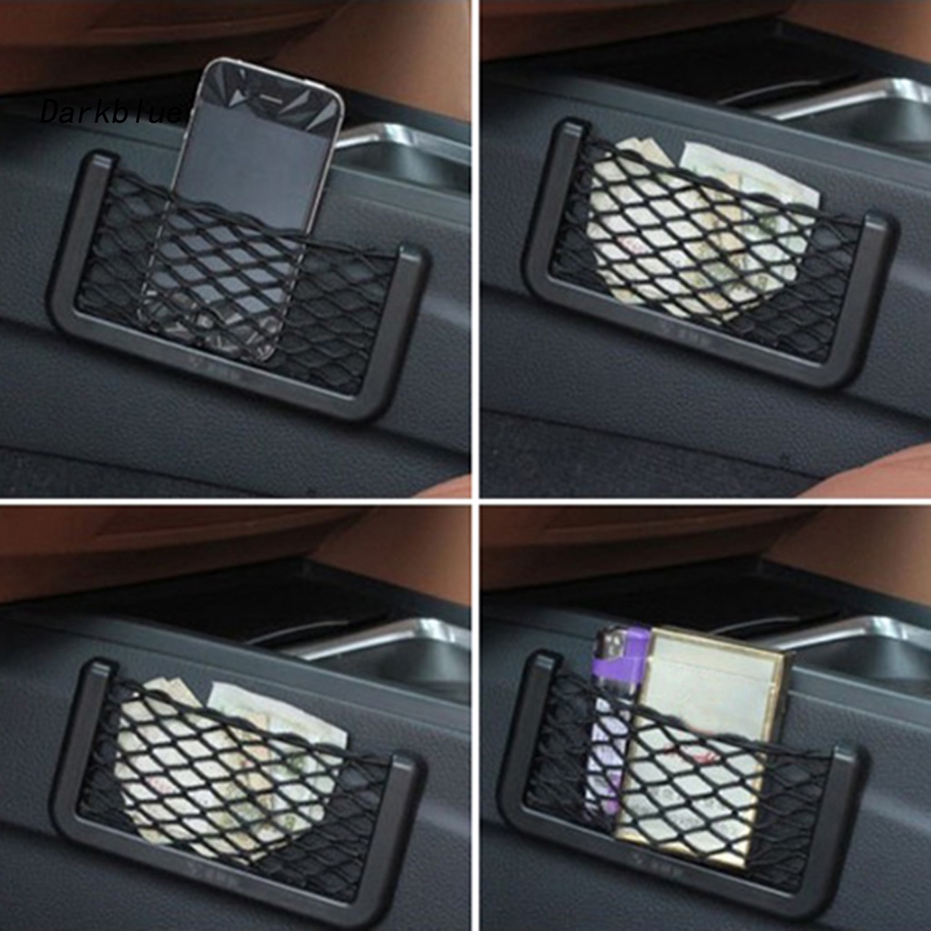 lt-darkblue-gt-กระเป๋าตาข่ายเก็บโทรศัพท์มือถือ-ติดด้านข้างเบาะรถยนต์-สีดํา
