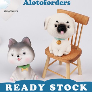 &lt;Alotoforders&gt; โมเดลฟิกเกอร์สุนัขจิ๋ว สําหรับตกแต่งภายในรถยนต์