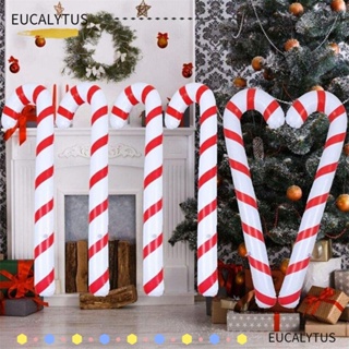 Eutus ลูกโป่งเป่าลม PVC รูปต้นคริสต์มาส และอ้อยน่ารัก