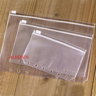 Alisond1 กระเป๋าโฟลเดอร์ หลวม นักเรียน ใบใส PVC กระเป๋าเก็บเอกสาร