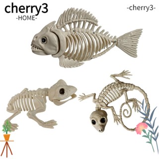 Cherry3 โครงกระดูกปลอม พลาสติก ขยับได้ สําหรับตกแต่งปาร์ตี้ฮาโลวีน