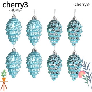 Cherry3 จี้ลูกบอลพลาสติก เนื้อแมตต์ 9 ซม. ทนทาน สําหรับแขวนตกแต่งคริสต์มาส ปาร์ตี้ 8 ชิ้น