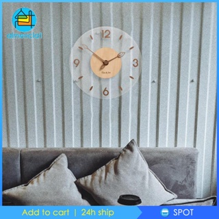 [Almencla1] นาฬิกาแขวนผนังอะคริลิค ทรงกลม สไตล์โมเดิร์น เรียบง่าย สําหรับคาเฟ่ ห้องนอน
