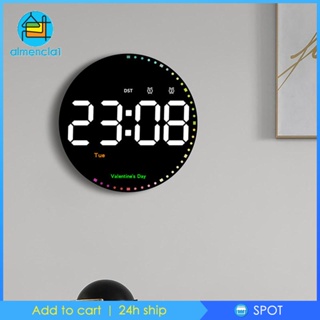 [Almencla1] นาฬิกาปลุกดิจิทัล LED ขนาดใหญ่ พร้อมรีโมตคอนโทรล สําหรับห้องนอน ห้องเรียน ผู้ใหญ่ ตกแต่งบ้าน