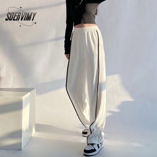 SOERVIMY  กางเกงขายาว กางเกงเอวสูง สไตล์เกาหลี แฟชั่น 2023 NEW  สบาย Unique ทันสมัย fashion A93L4NI 36Z230909