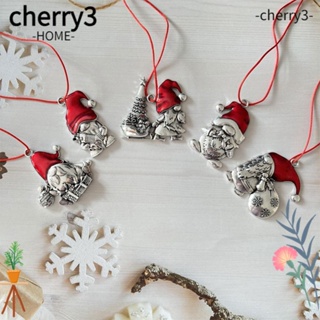 Cherry3 จี้โลหะ รูปซานตาคลอส คริสต์มาส หมุนได้ สําหรับตกแต่งบ้าน DIY