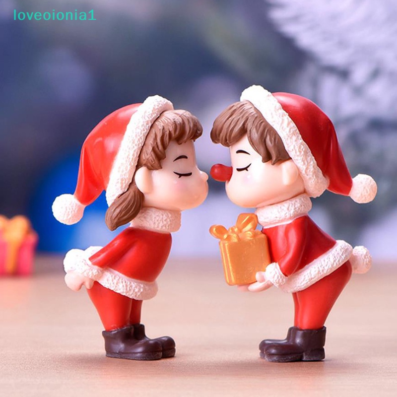 loveoionia1-ตุ๊กตาคู่รักคริสต์มาส-ขนาดเล็ก-สําหรับตกแต่งบ้าน-สวน