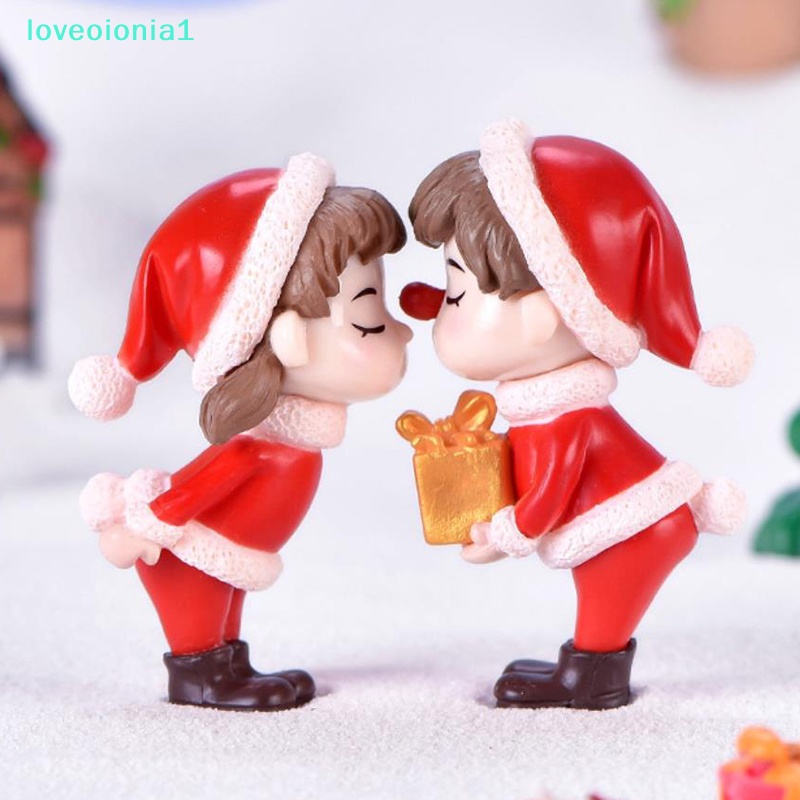 loveoionia1-ตุ๊กตาคู่รักคริสต์มาส-ขนาดเล็ก-สําหรับตกแต่งบ้าน-สวน