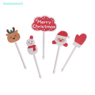 Loveoionia1 Merry Christmas ส้อมจิ้มผลไม้ เค้ก ผลไม้ ไม้จิ้มฟัน เบนโตะ อาหารกลางวัน เบนโตะ ปาร์ตี้ br