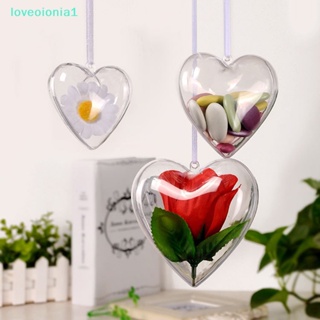 Loveoionia1 ลูกบอลพลาสติกใส รูปหัวใจ สําหรับคริสต์มาส 1 ชิ้น