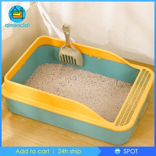 [Almencla1] กล่องทราย เปิดด้านบน ทนทาน สําหรับสัตว์เลี้ยง แมว ขนาดเล็ก