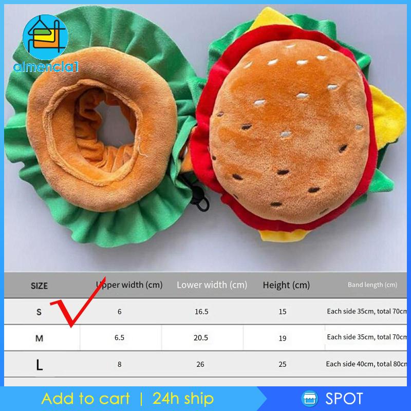 almencla1-หมวกแฮมเบอร์เกอร์-เครื่องแต่งกาย-สําหรับสัตว์เลี้ยง-สุนัข-แมว-ขนาดเล็ก