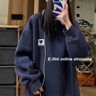 E.ifini เสื้อผ้าผู้ญิง แขนยาว เสื้อฮู้ด คลุมหญิง สไตล์เกาหลี แฟชั่น A28J1B1 34Z230822