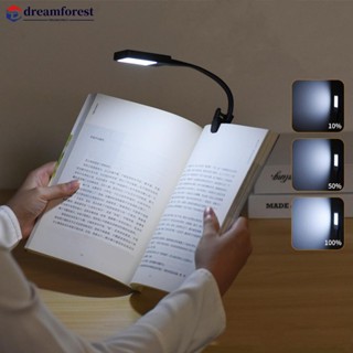 Dreamforest โคมไฟตั้งโต๊ะ LED ถนอมสายตา ขนาดเล็ก ชาร์จ USB ปรับความสว่างได้ สําหรับอ่านหนังสือ ห้องนอน ท่องเที่ยว C2V7